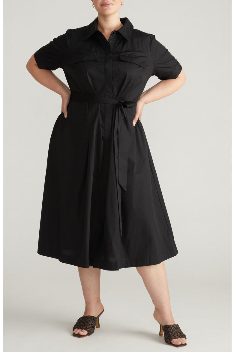 City Poplin Maxi Shirtdress