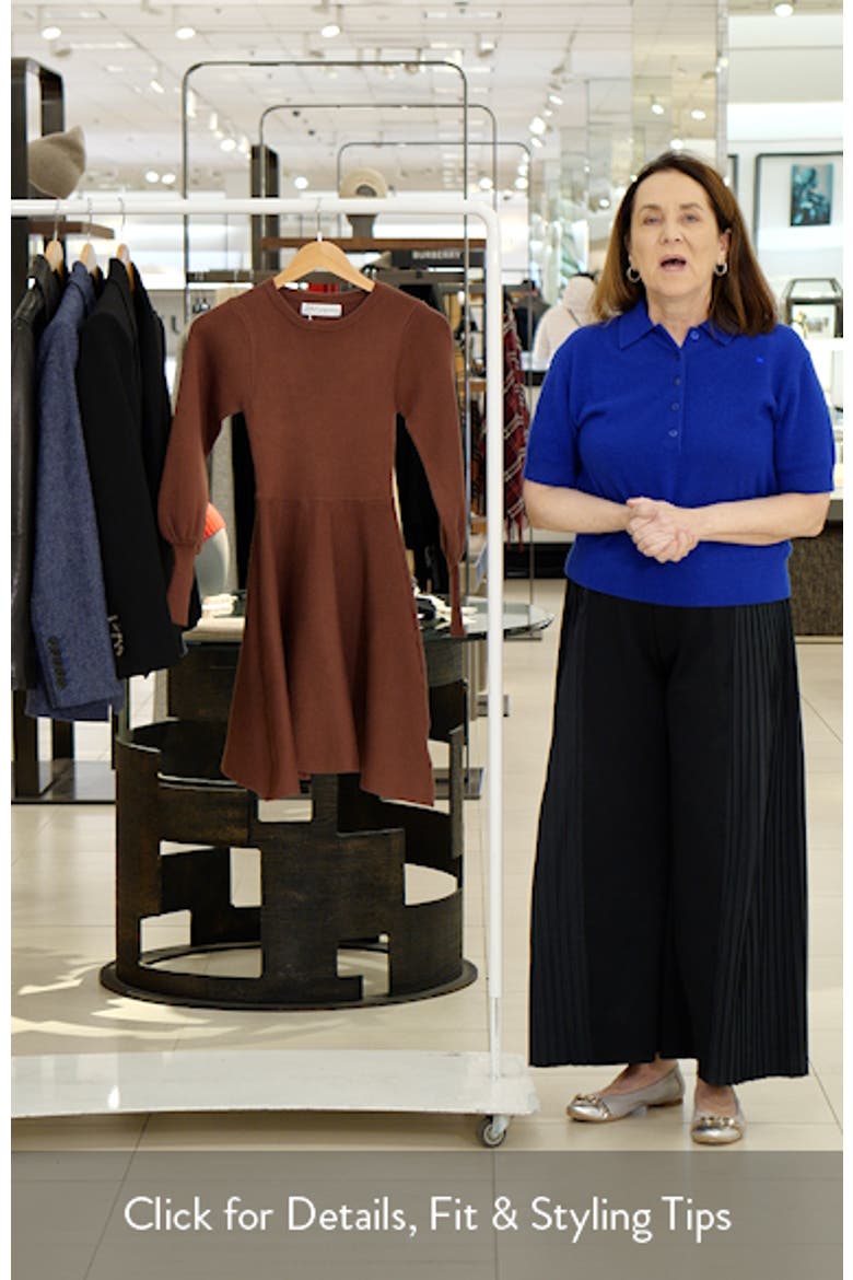 Gigi Long Sleeve Fit & Flare Sweater Minidress