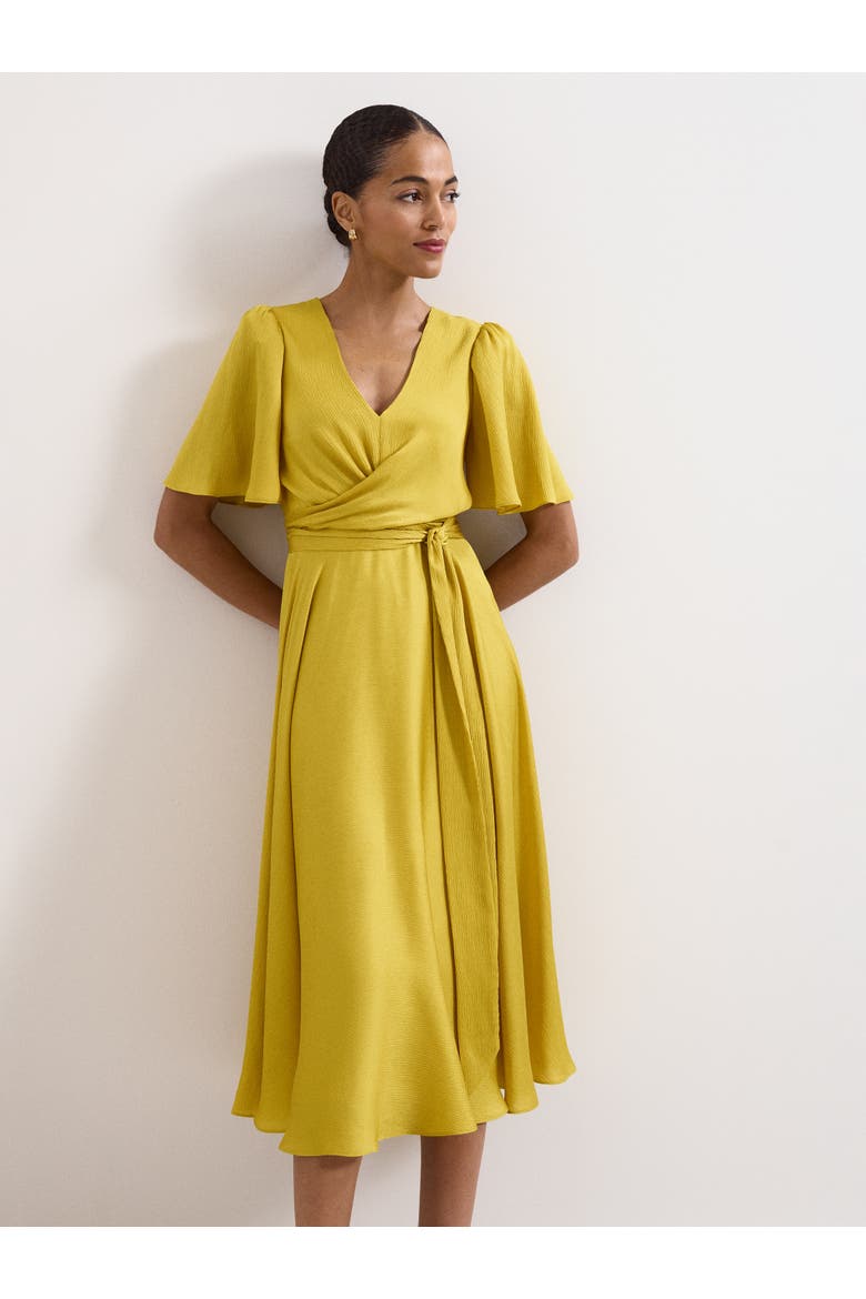 Abbie Draped Tie Waist Wrap Dress
