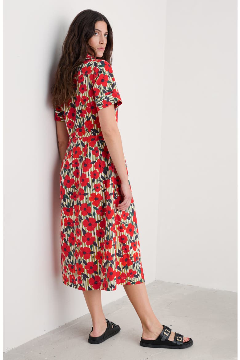 Birch Glade Floral Organic Cotton Midi Shirtdress