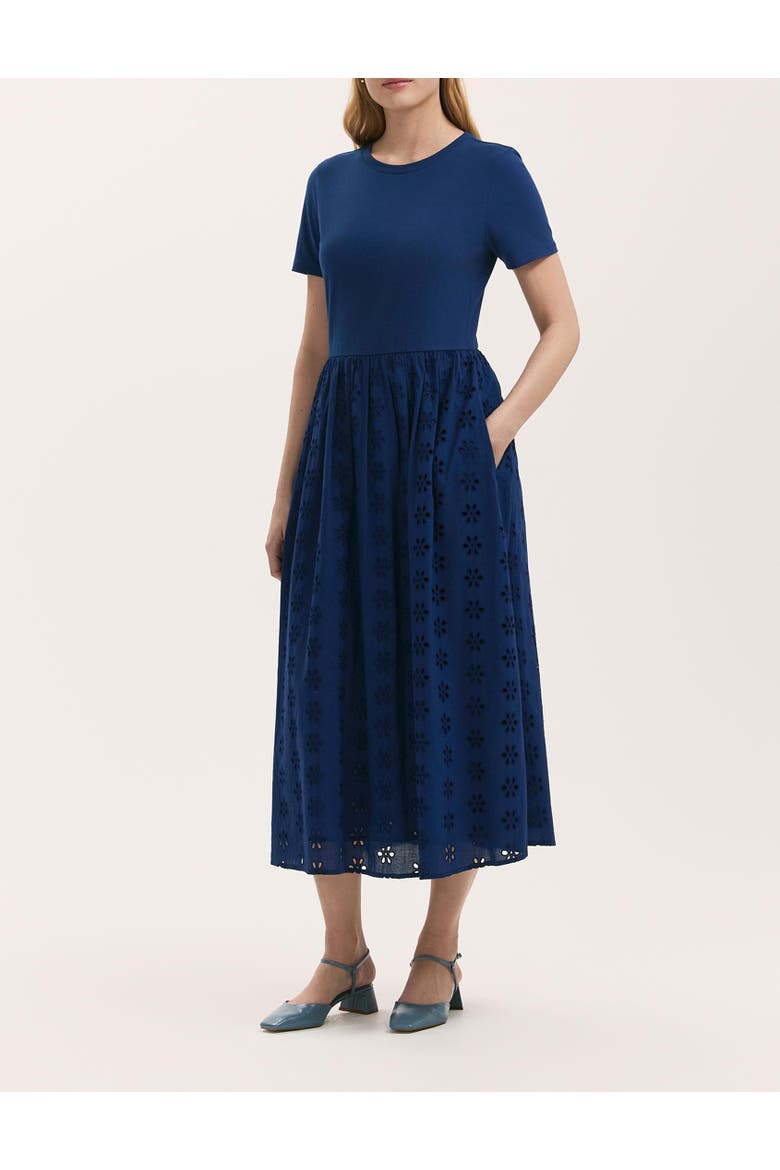 Brea Embroidered Cotton Midi Dress