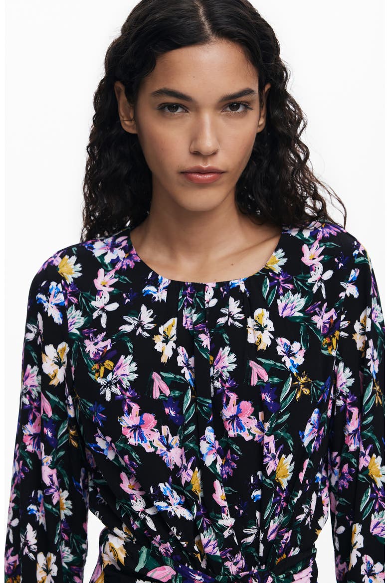 Floral Long Sleeve Minidress