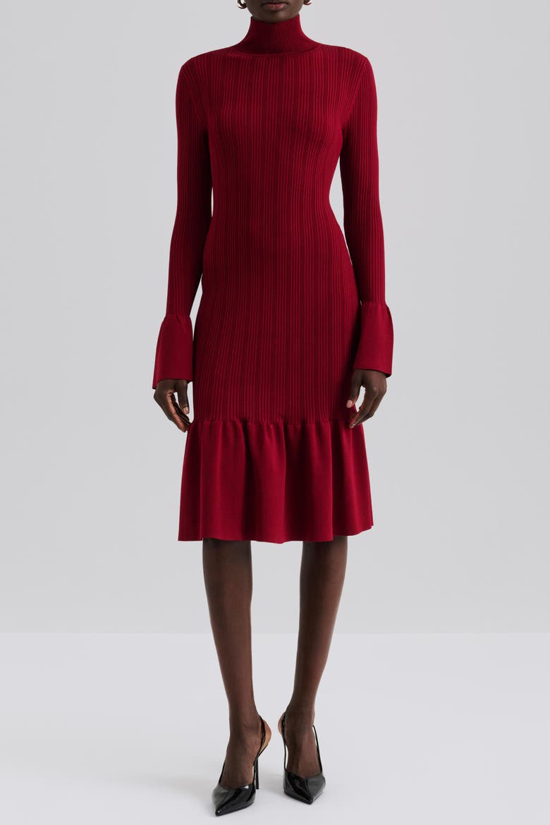 Amalia High Neck Knitted Midi Dress
