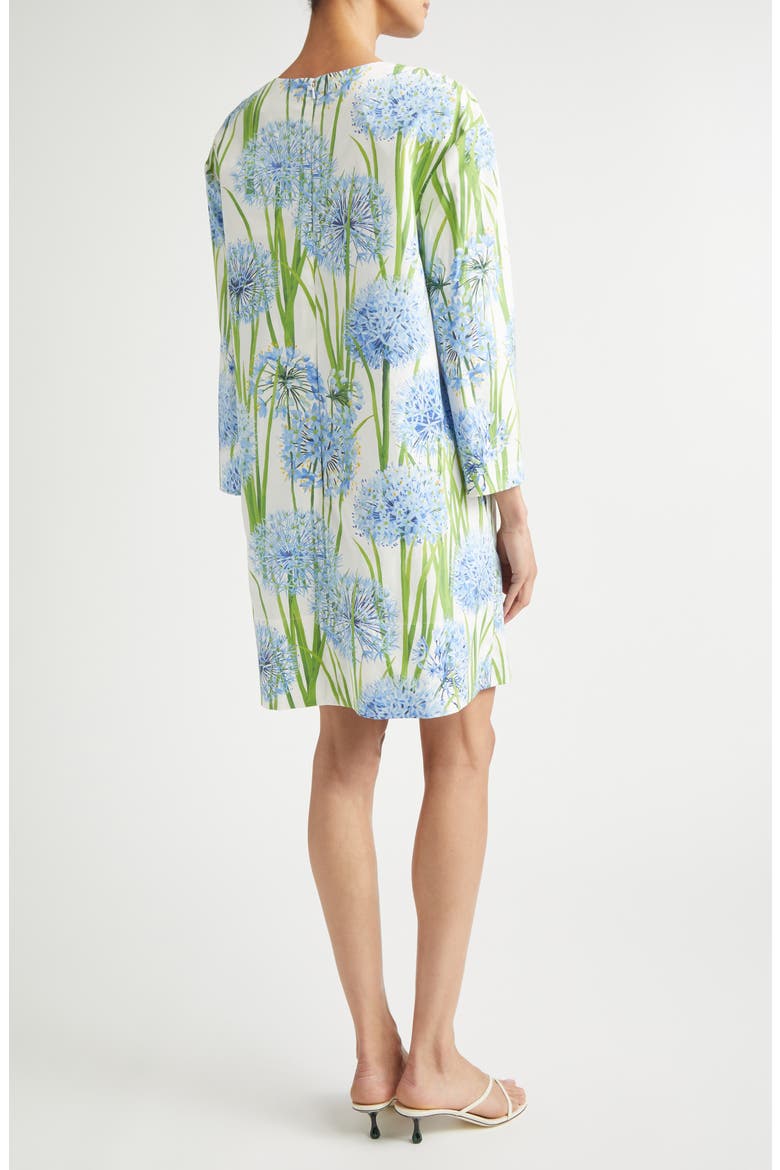 Allium Long Sleeve Stretch Cotton Poplin Minidress
