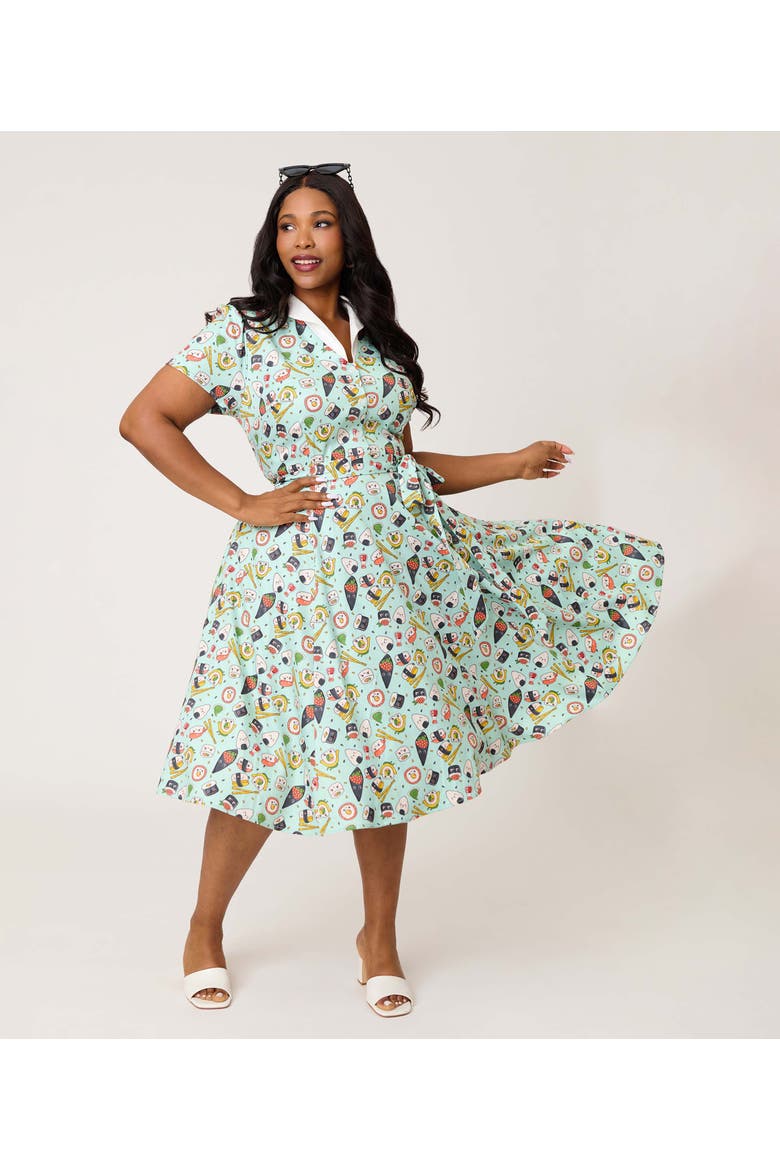 Plus Size 1950s Collared Shirt Dress