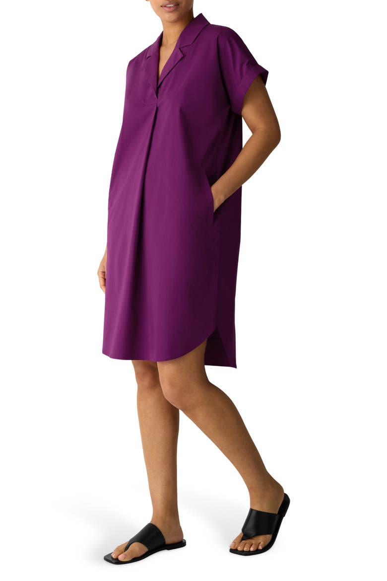 Stretch Poplin Shirtdress