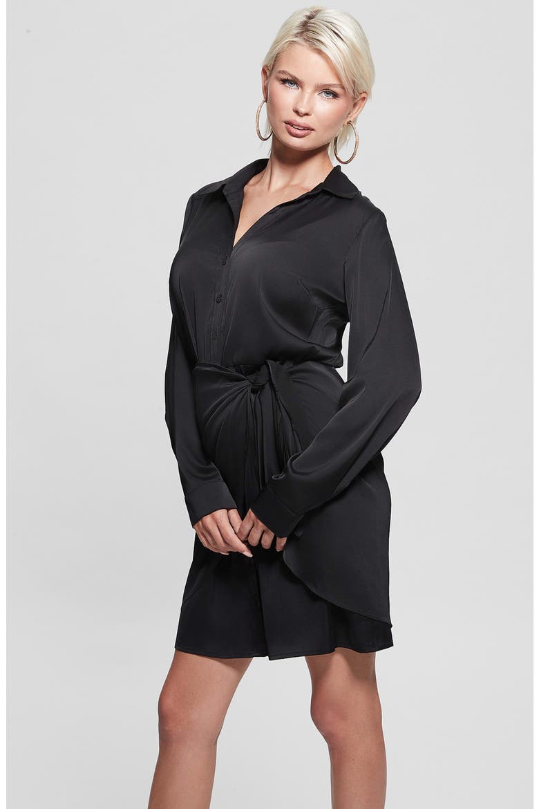 Alya Long Sleeve Mini Shirtdress
