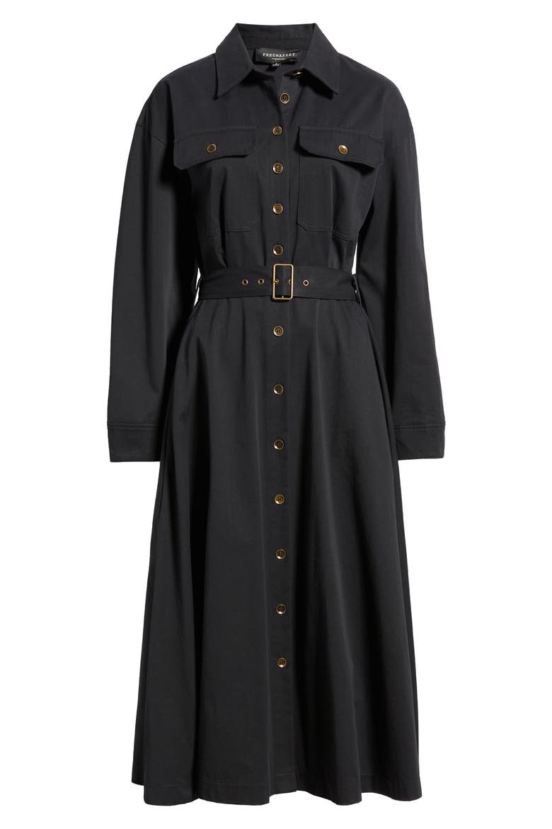 Belted Long Sleeve Shirtdress