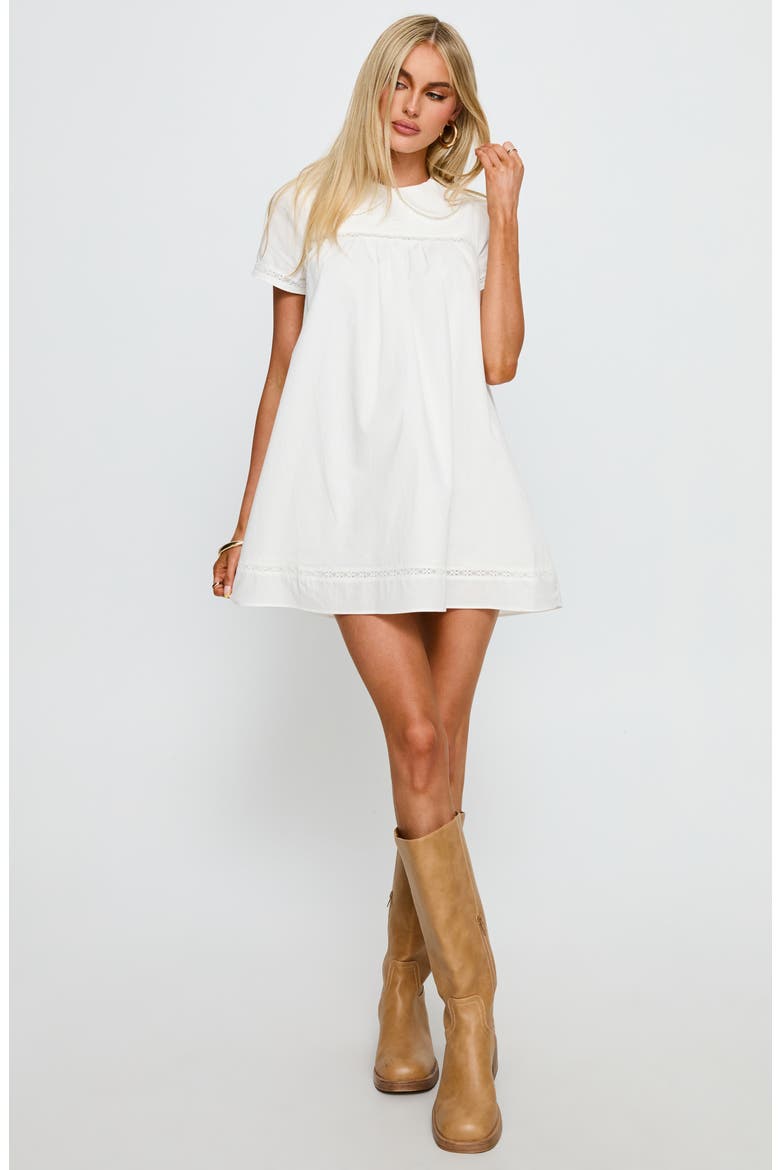 Bethanne Lace Detail Cotton Babydoll Minidress