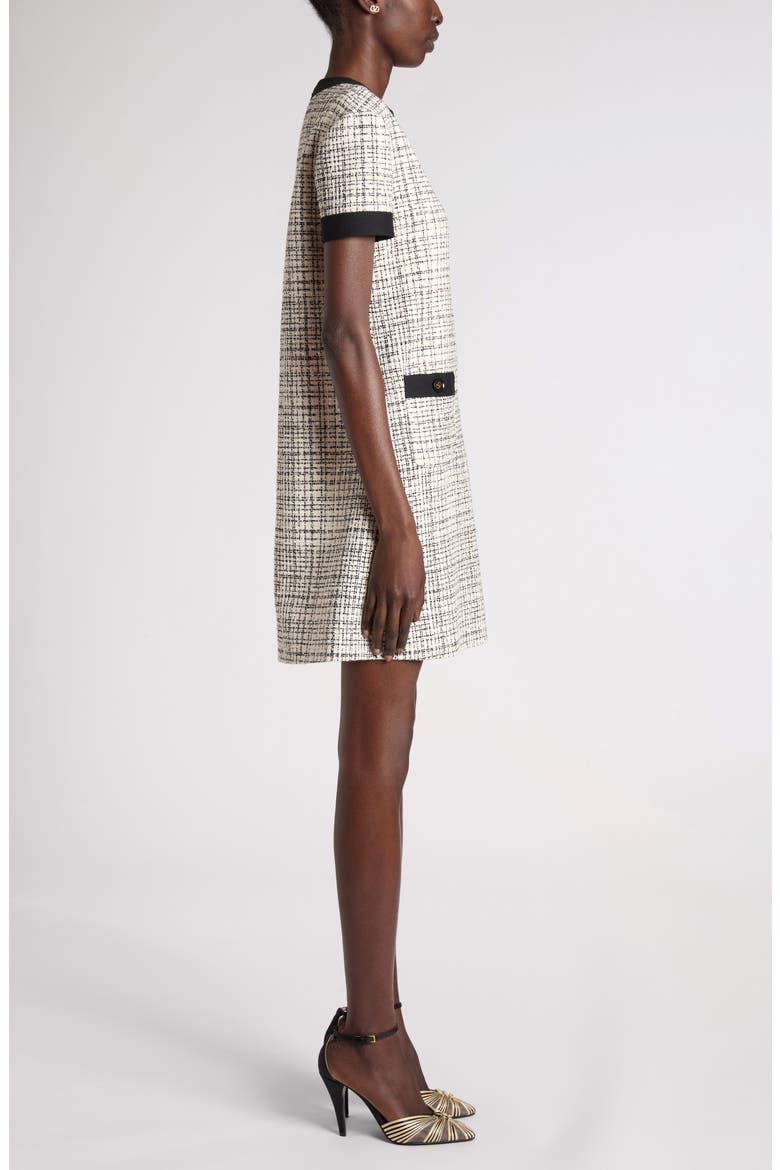Short Sleeve Tweed Minidress