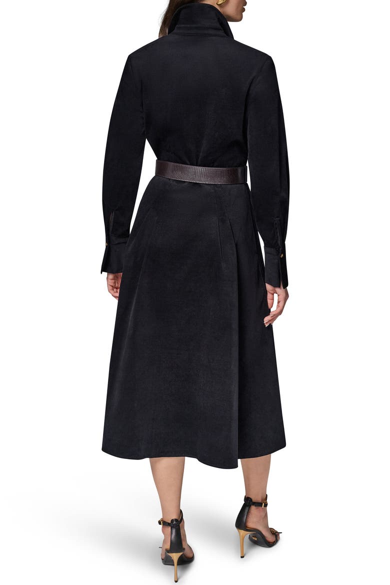 Belted Corduroy Midi Shirtdress