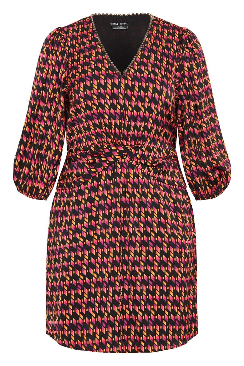 Georgie Print Long Sleeve Dress