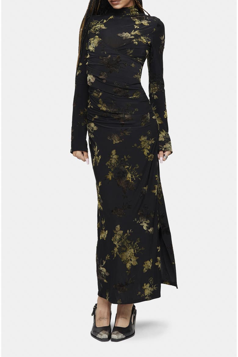 High-Neck Maxi Dress