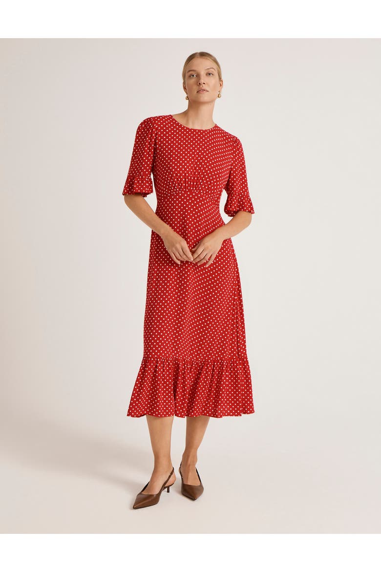 Sylvie Polka Dot Midi Dress