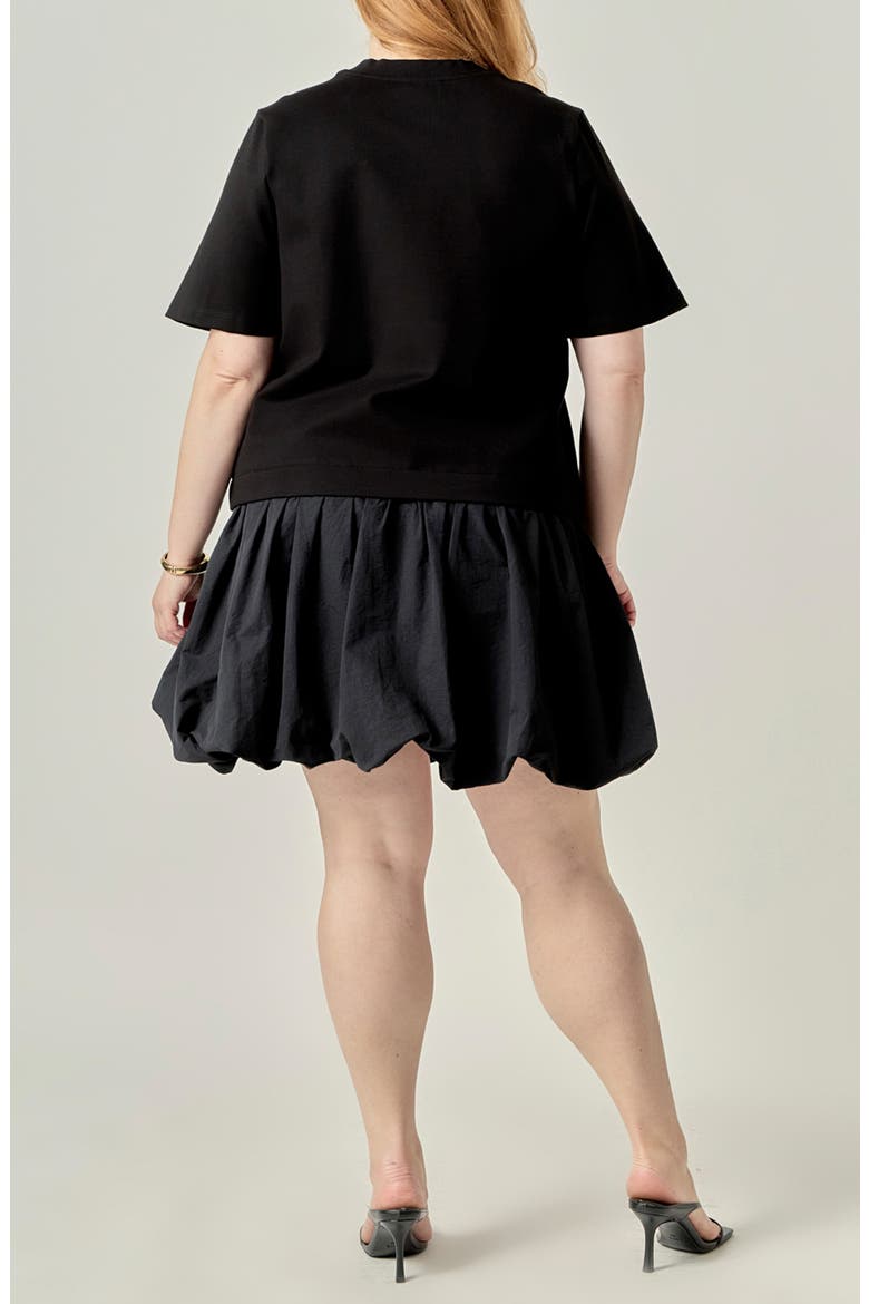 Bubble Mixed Media Minidress