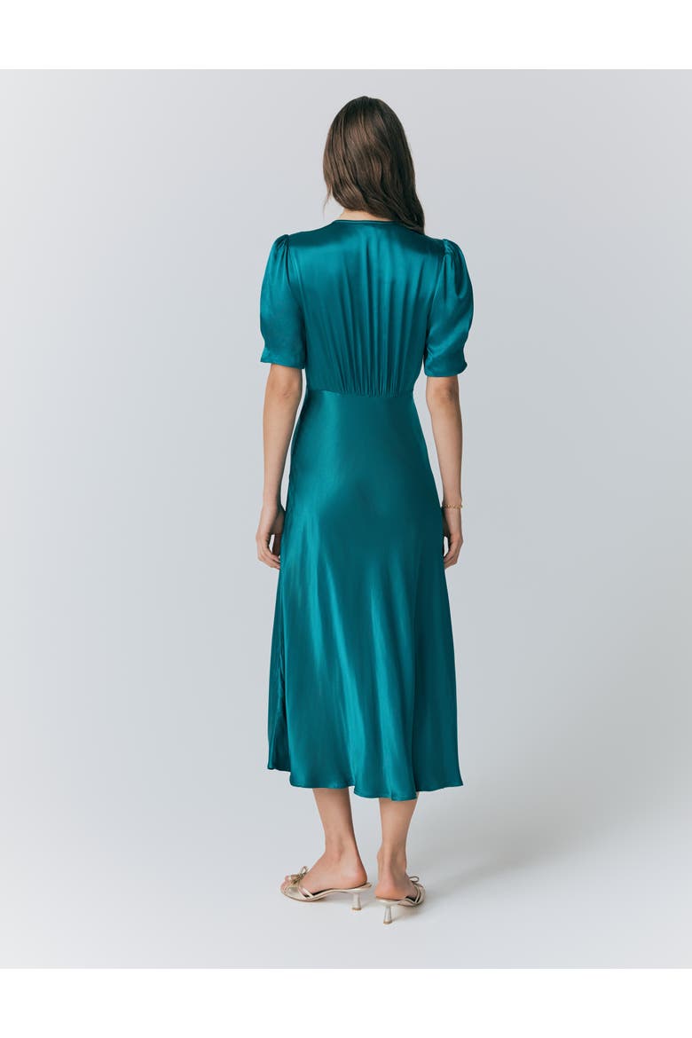 Madison Satin Midi Dress