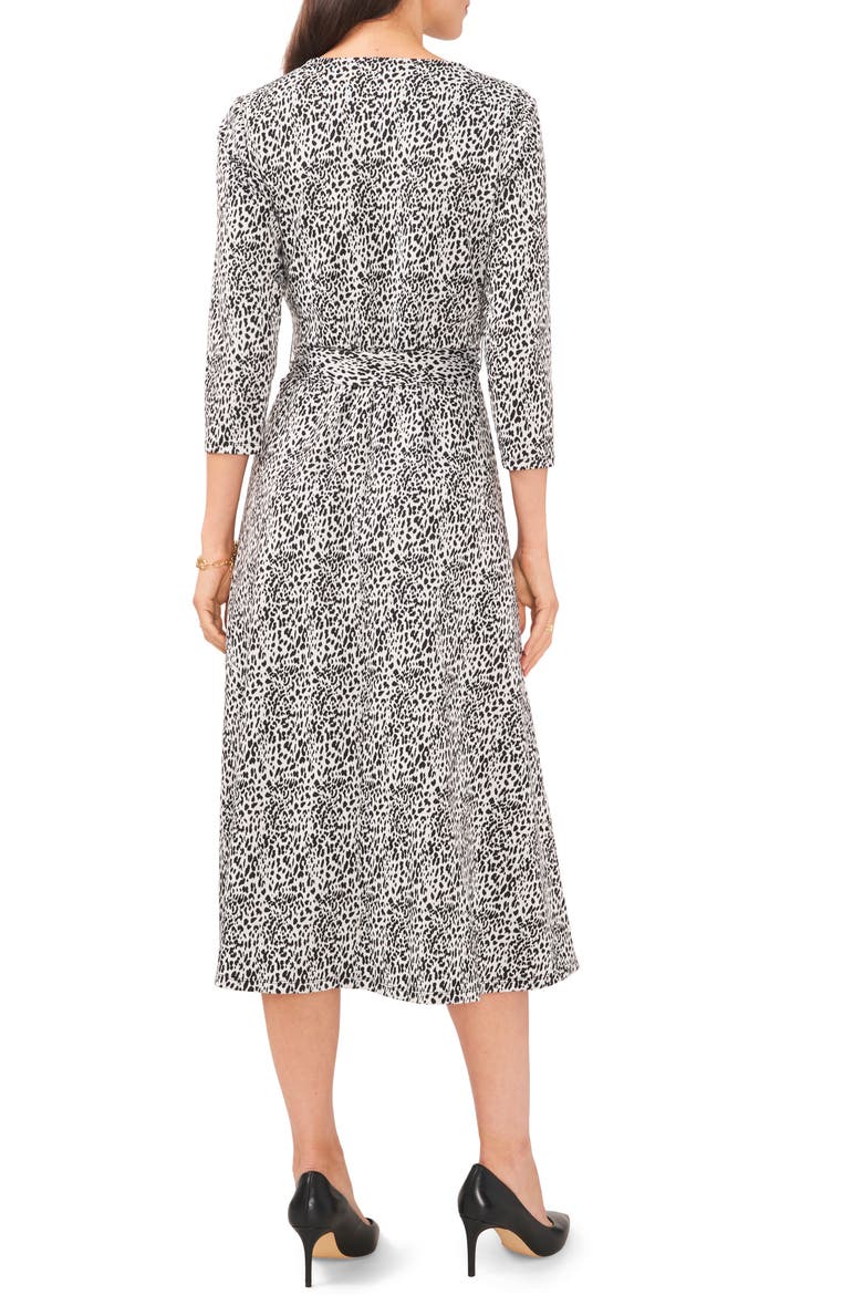 Animal Print Jacquard Midi Dress