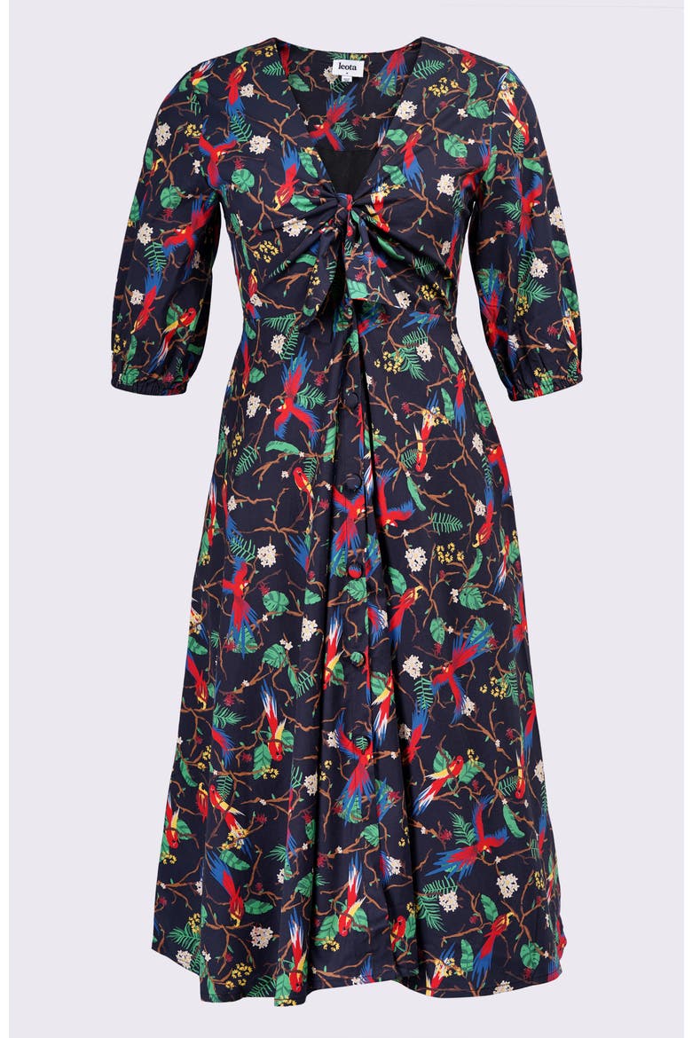 Adriana Tie-Front Midi Dress