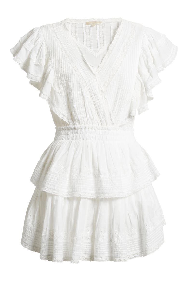 Gwen Ruffle Cotton Eyelet Minidress