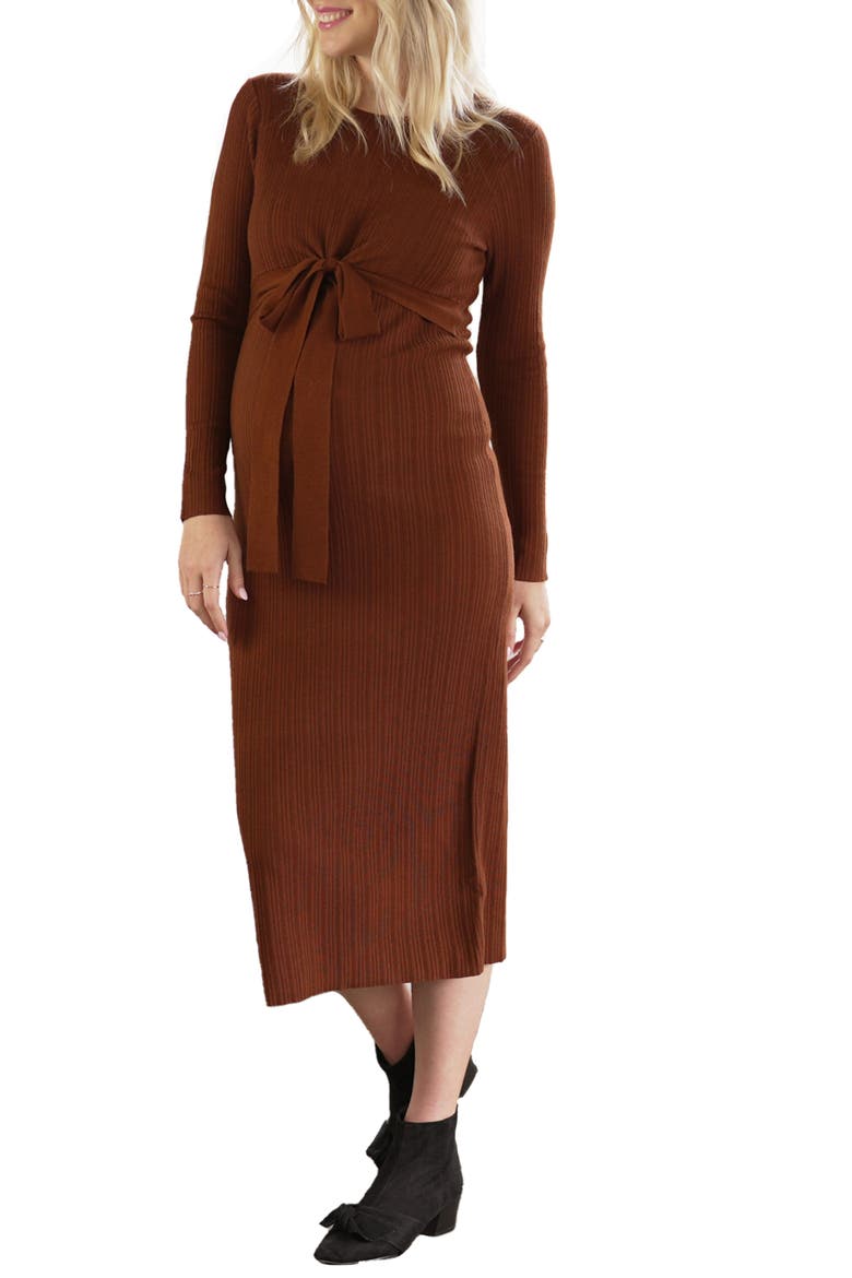 Knit Midi Maternity/Nursing Dress