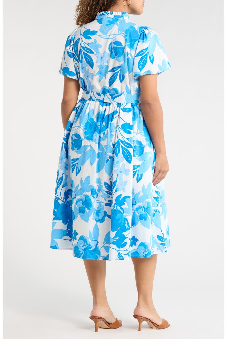 Darien Floral Aurelia Babydoll Cotton Midi Dress