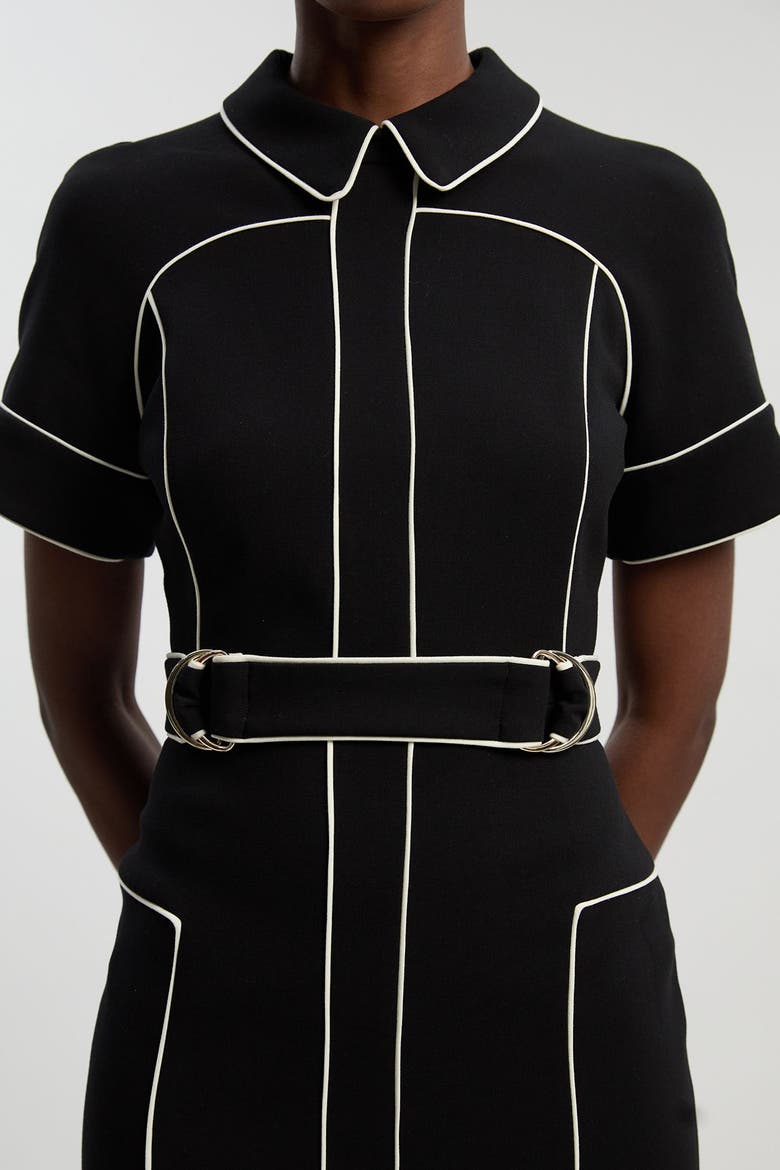 Compact Stretch Pencil Midi Dress