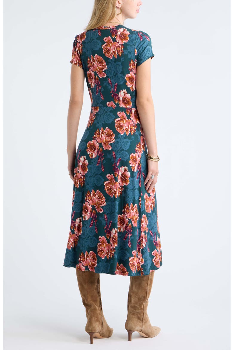 Twist Waist Jersey Midi Dress