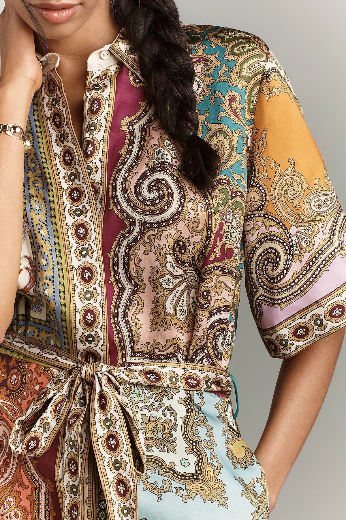 ALÉMAIS Clemenza Spliced Mini Dress - Image 4