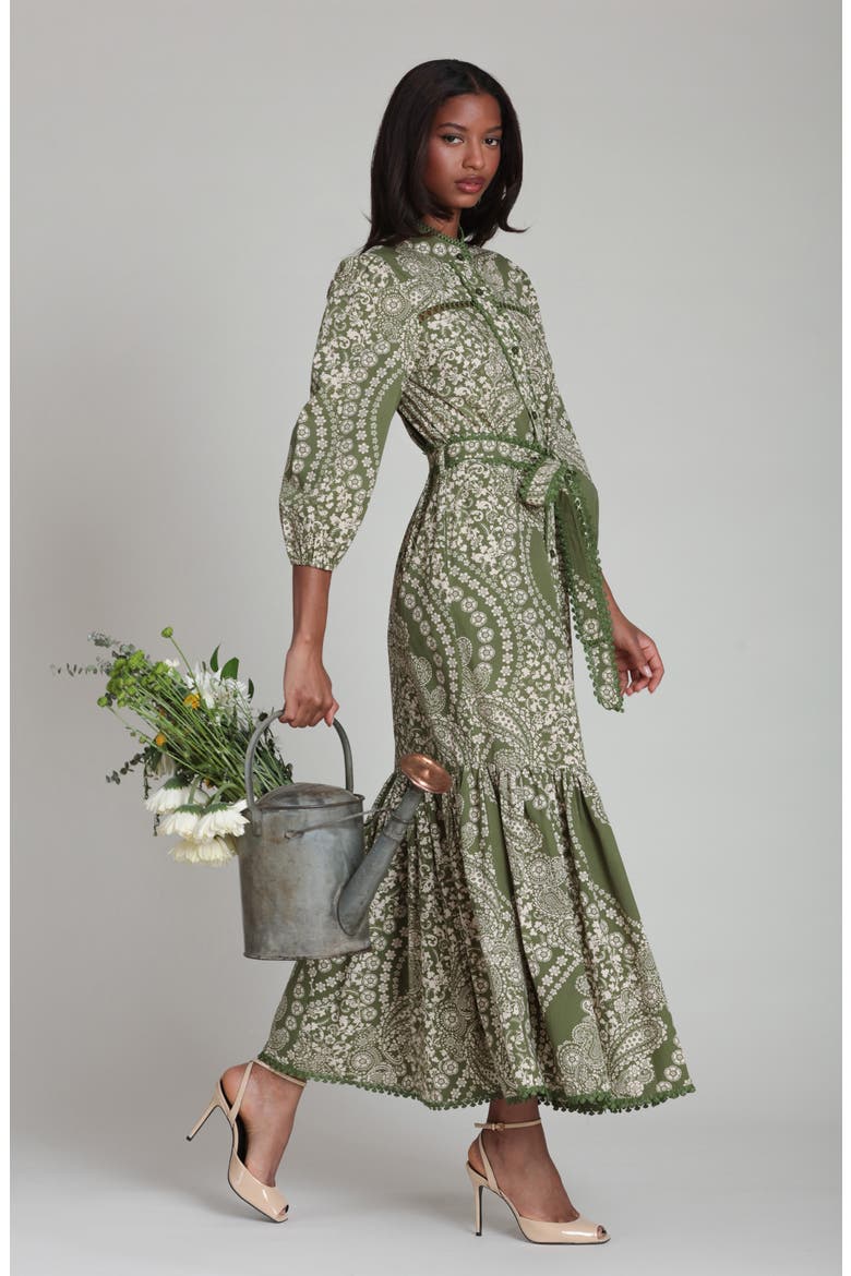 Cotton Poplin Floral Maxi Dress