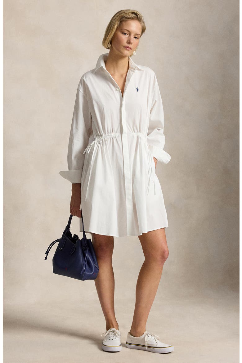 Long Sleeve Cotton Poplin Shirtdress