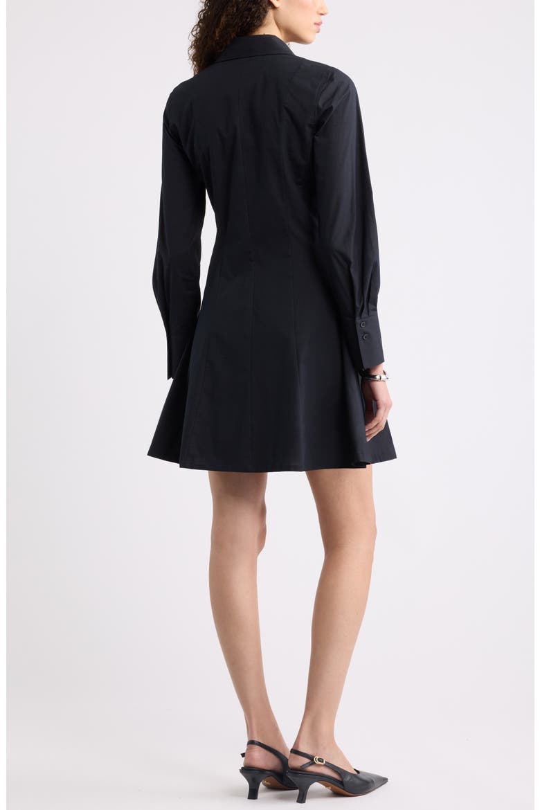 Seamed Mini Shirt Dress