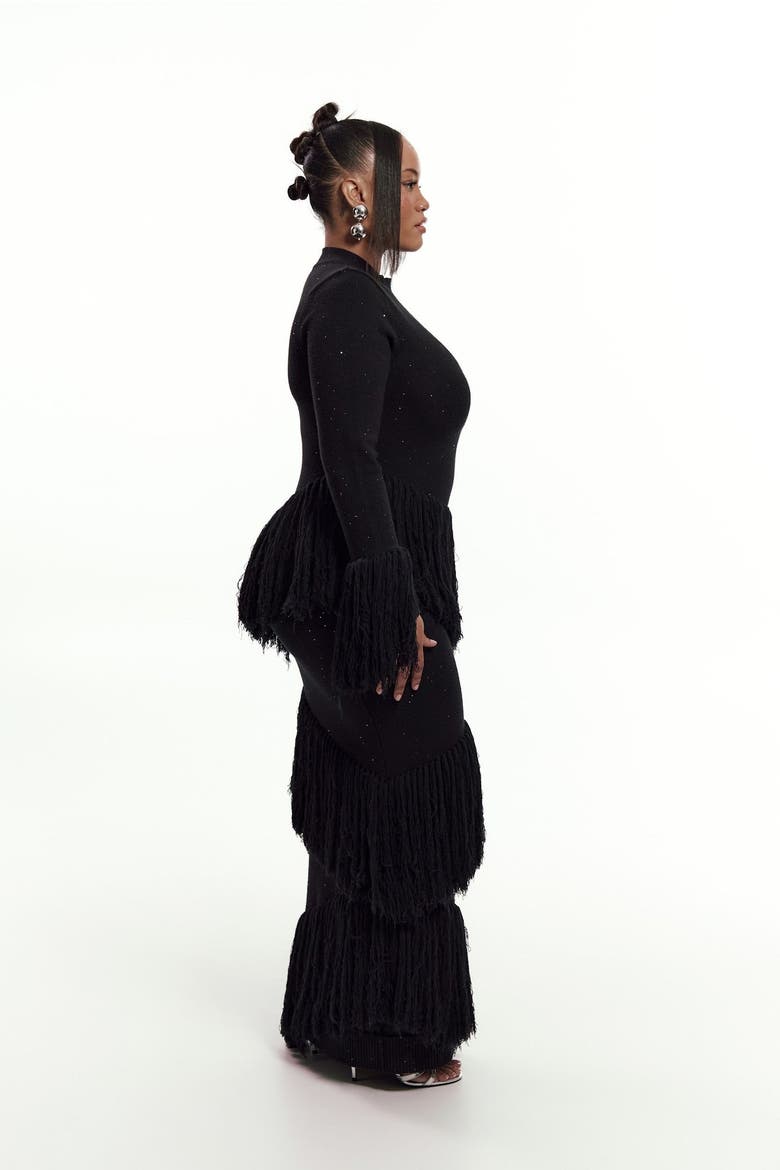 Eme Sequin Fringe Maxi Dress