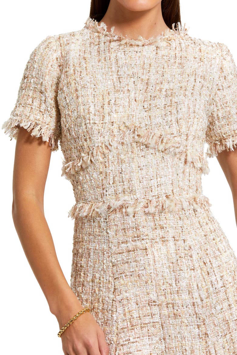 Petite Boucle Short Sleeve A Line Midi Dress