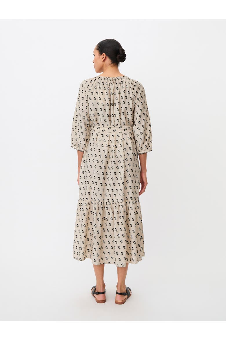 Gathered Neck Midi Dress