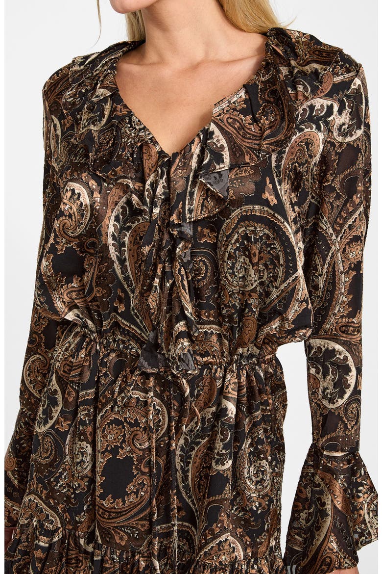 Sana Paisley Long Sleeve Minidress