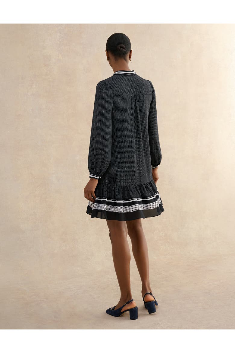 Valerie Ruffle-Hem Mini Shift Dress
