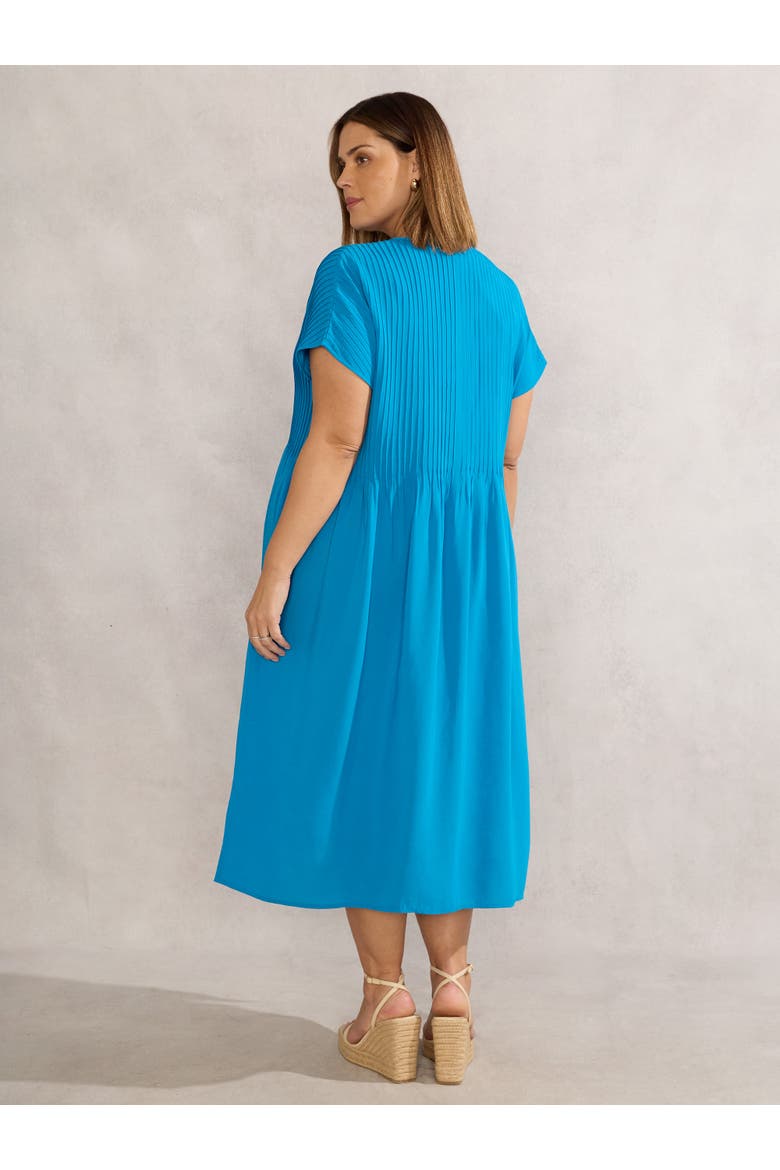 Pintuck Midi Dress