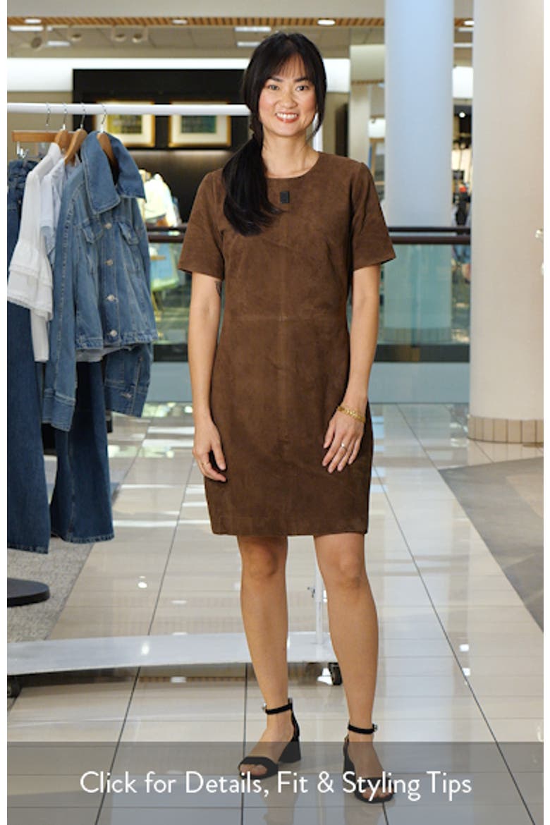 Sculpted Suede Minidress