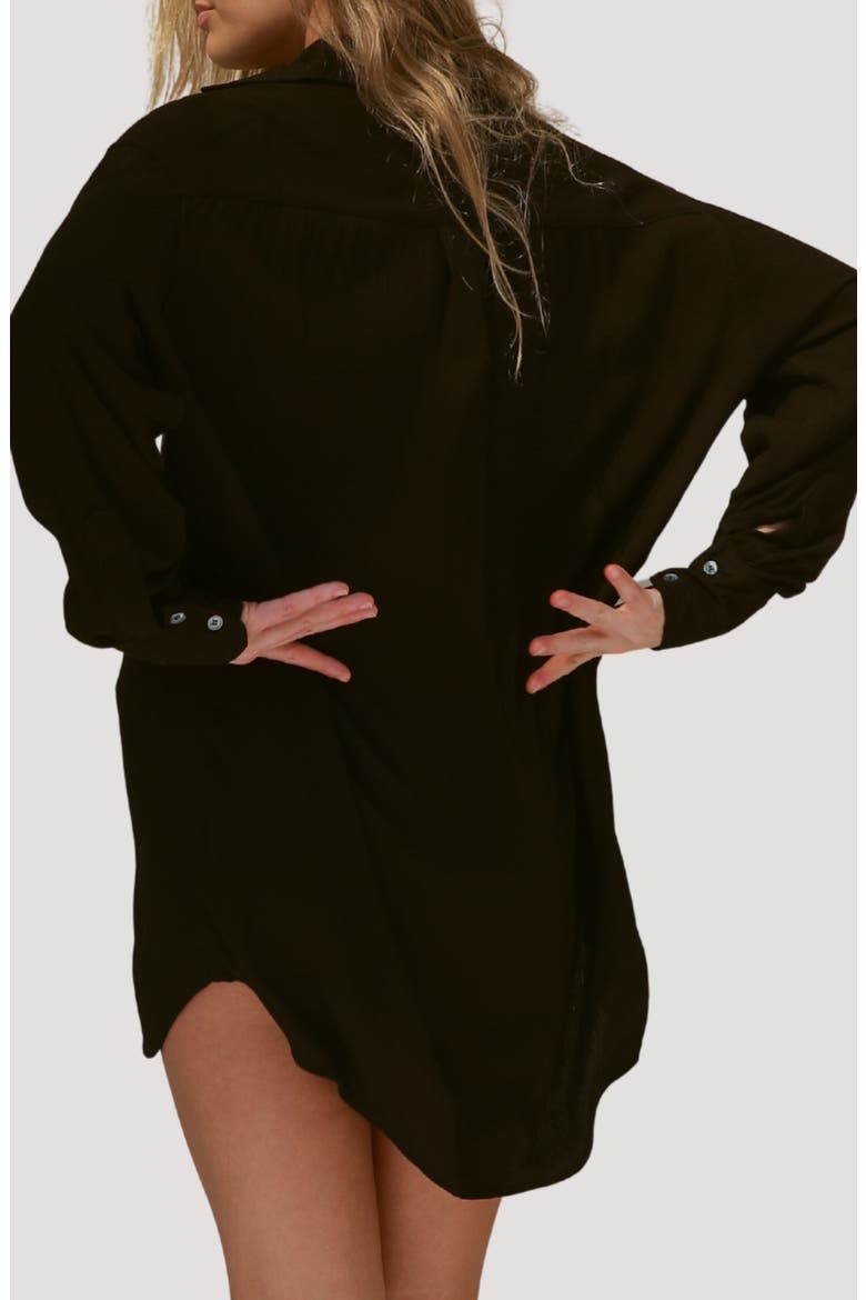 Mimi Relaxed Fit Button-Up Cover-Up Shirtdress