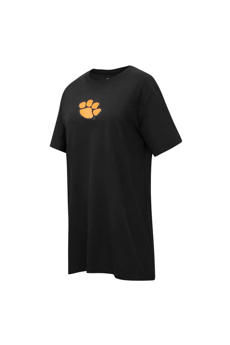 Women's Pro Standard Black Clemson Tigers Tonal Neutral Mini T-Shirt Dress