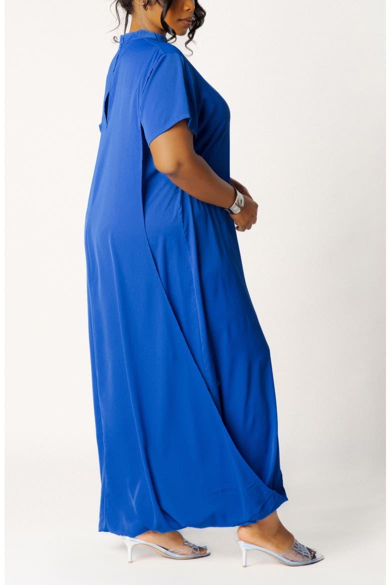 High Neck Draped Maxi Dress