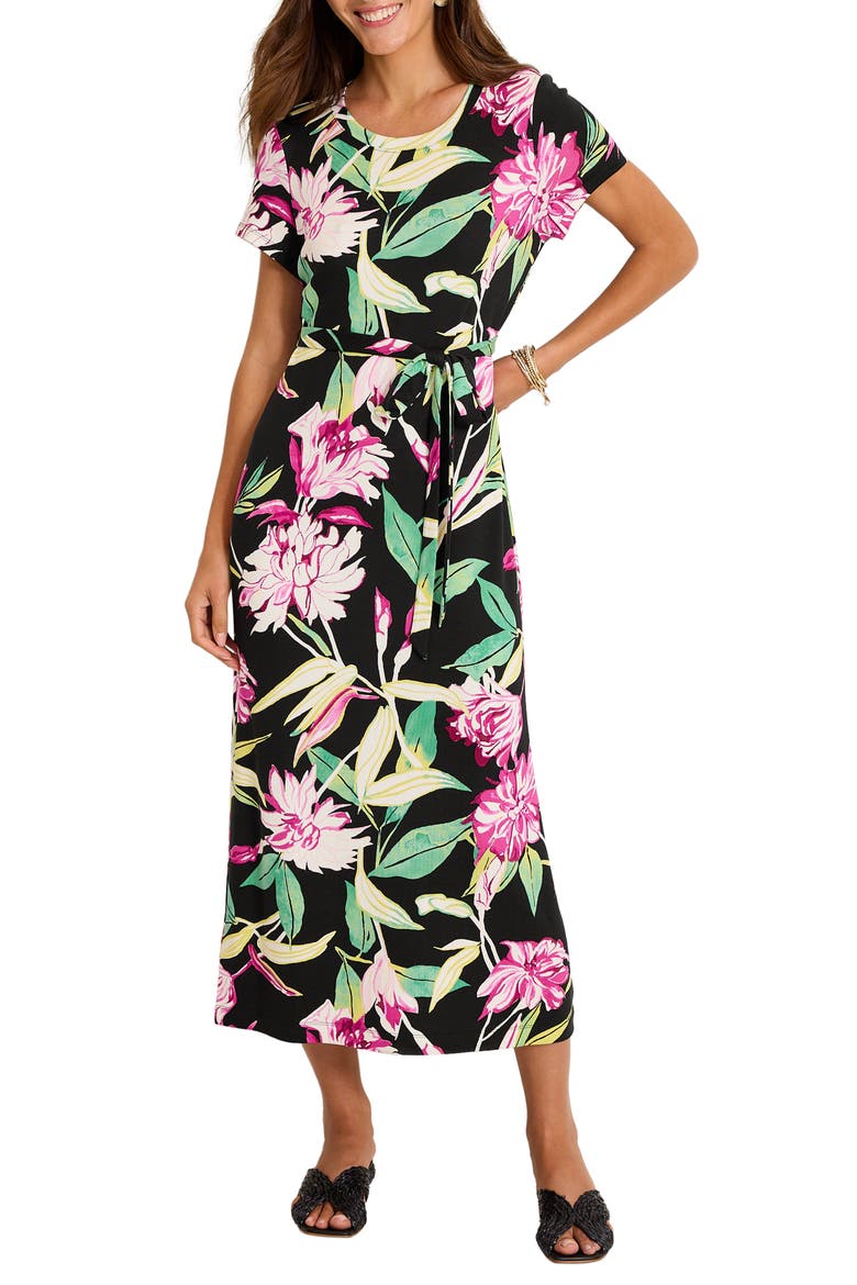 Twilight Bloom Knit Midi Dress