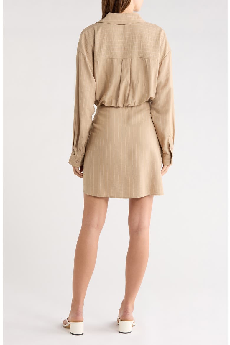 The Sweet Talker Pinstripe Long Sleeve Shirtdress