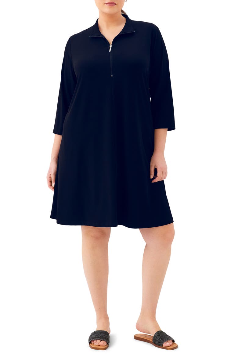 Half Zip Travel Jersey Dress