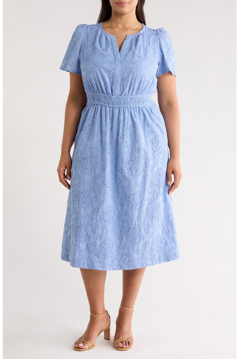 Embroidered Eyelet Lace Dress
