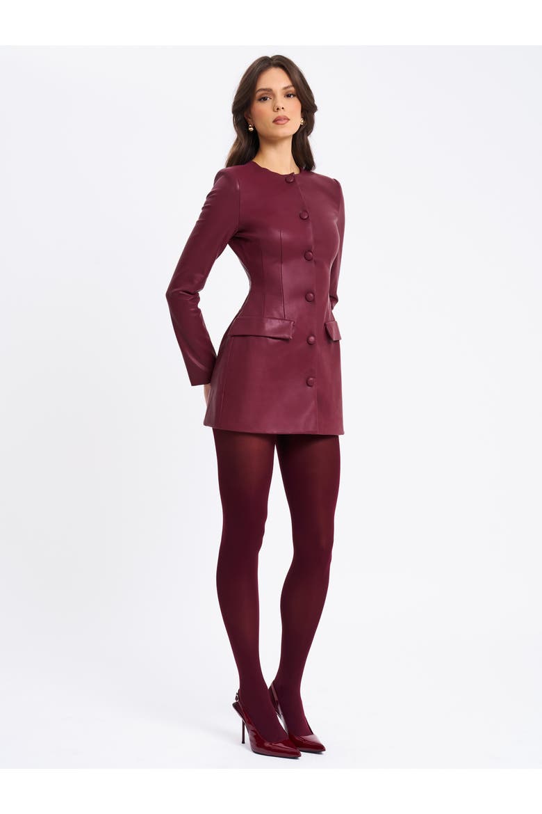 Baila Vegan Leather Blazer Mini Dress