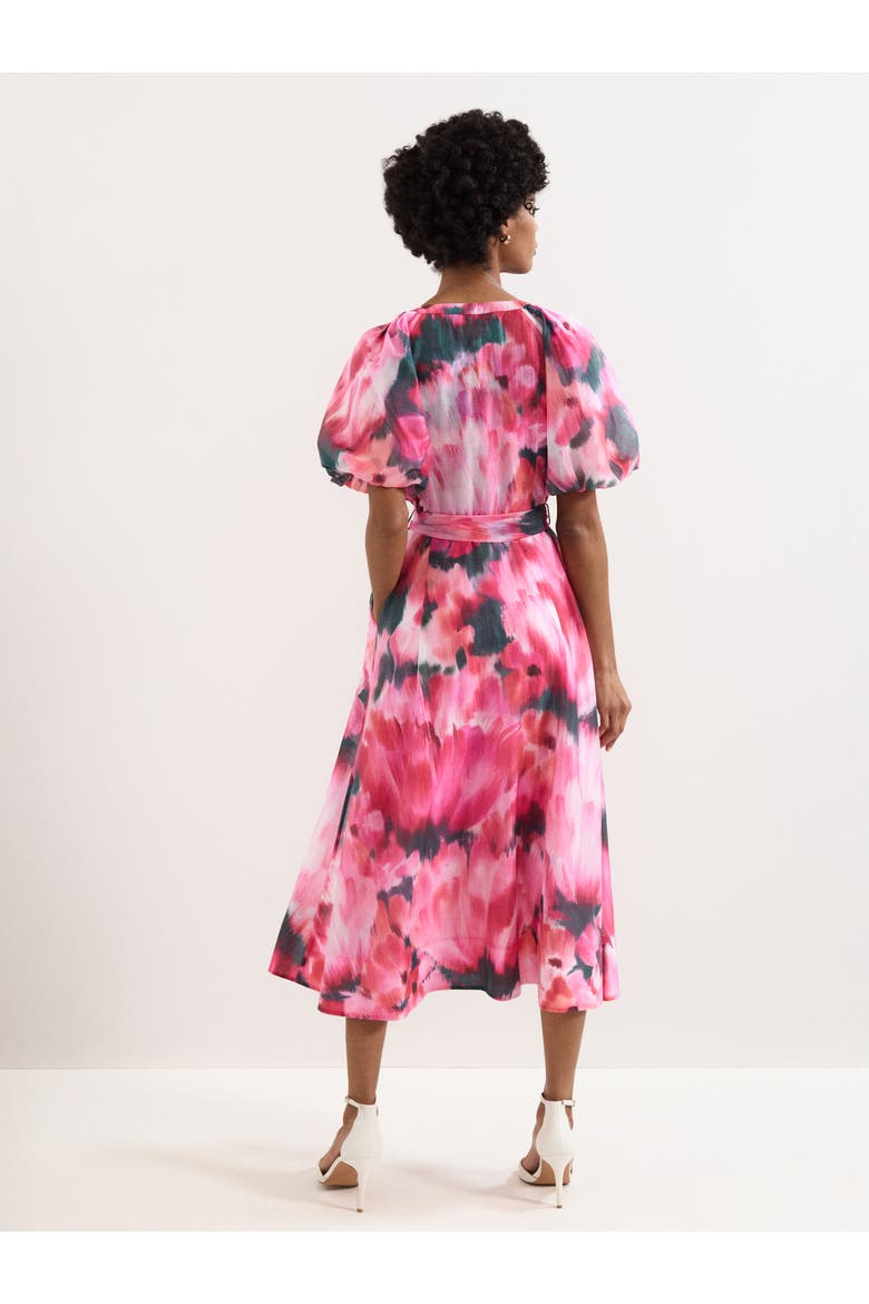 Caterina Puff Sleeve V-Neck Shirt Dress