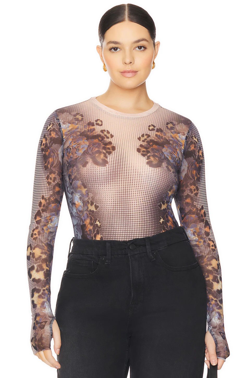 AFRM Kaylee Top in Nude Leopard - Image 2