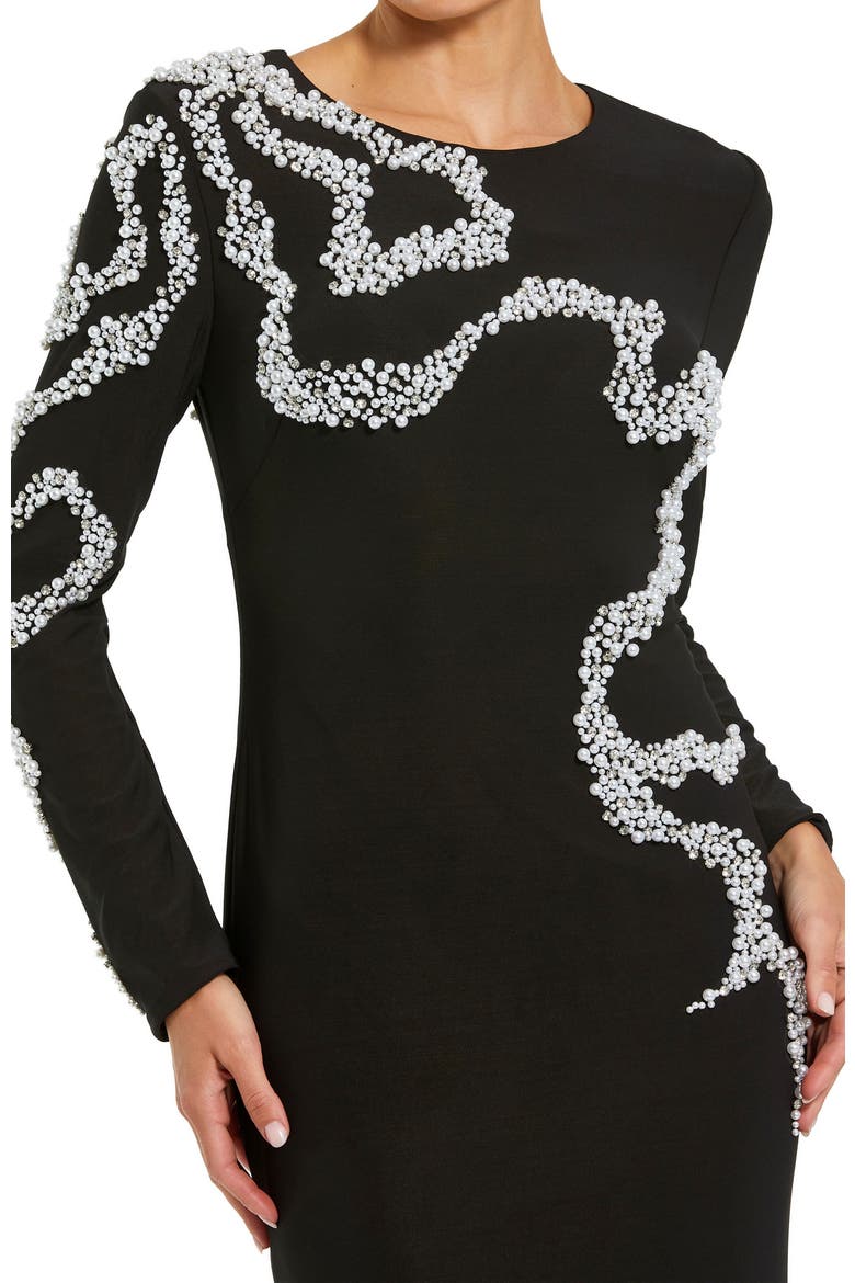 Beaded Swirl Appliqué Gown