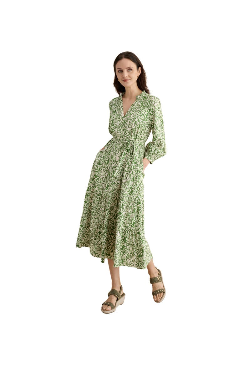 Amaris Printed Shirred Waist Dress
